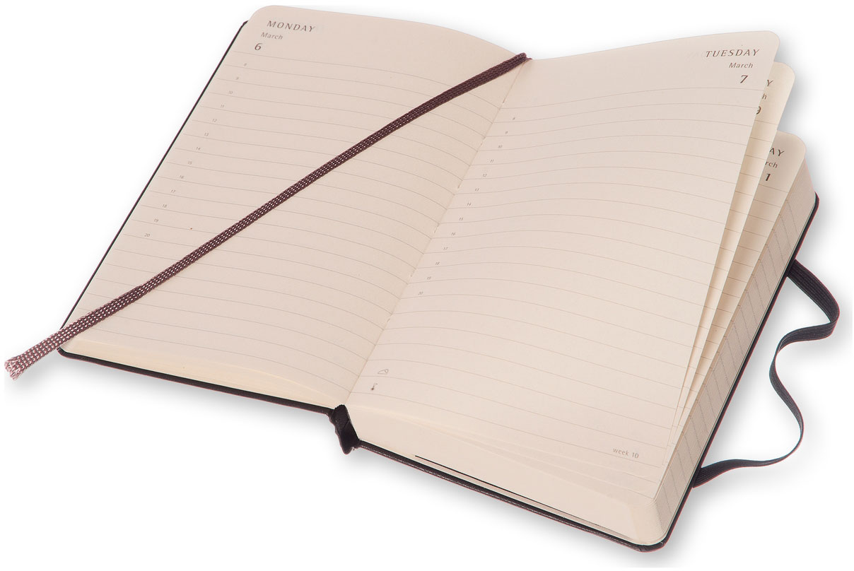 Agenda - 12 Mesi - Giornaliera Moleskine - Pocket (9x14 cm) - Nera